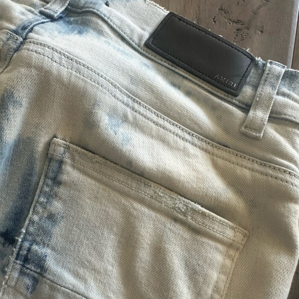 Amiri thrasher acid wash white cloud skinny jeans sz 32 - Picture 10 of 10